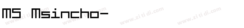 MS Msincho字体转换
